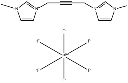 1H-IMIDAZOLIUM, 3,3'-(2-BUTYNE-1,4-DIYL)BIS[1-METHYL-, HEXAFLUOROPHOSPHATE(1-) (1:2) 结构式