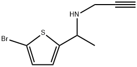 N-(1-(5-溴噻吩-2-基)乙基)丙-2-炔-1-胺 结构式