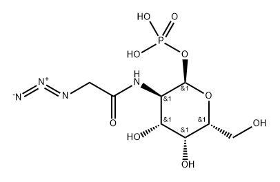 ‌N-叠氮基乙酰基半乳糖-1-磷酸 结构式