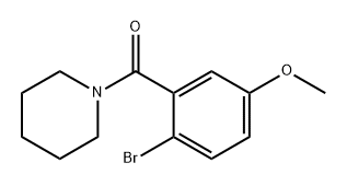 (2-bromo-5-methoxyphenyl)(piperidin-1-yl)methanone 结构式