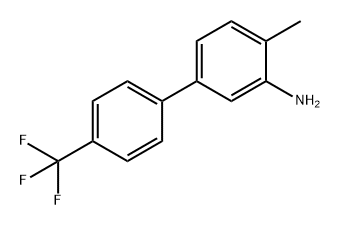 4-甲基-4'-(三氟甲基)-[1,1'-联苯]-3-胺 结构式