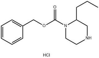 2-丙基哌嗪-1-羧酸苯甲酯盐酸盐 结构式