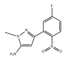 3-(5-氟-2-硝基苯基)-1-甲基-1H-吡唑-5-胺 结构式