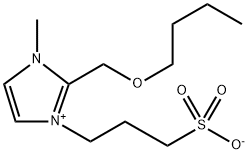 3-(1-甲基-2-丁氧基甲基-1H-咪唑-3-鎓-3-基)丙烷-1-磺酸内盐 结构式