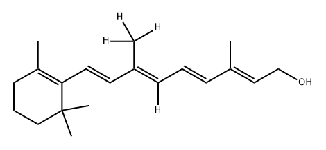 维生素A(视黄醇)(95%化学纯度) 结构式