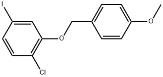 1-Chloro-4-iodo-2-[(4-methoxyphenyl)methoxy]benzene 结构式