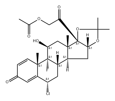 21-Acetyl-6α-chlorotriamcinolone Acetonide 结构式