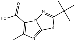 2-(tert-butyl)-6-methylimidazo[2,1-b][1,3,4]thiadiazole-5-carboxylic acid 结构式