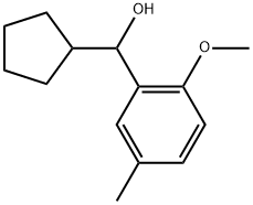 α-Cyclopentyl-2-methoxy-5-methylbenzenemethanol 结构式