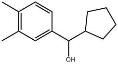 α-Cyclopentyl-3,4-dimethylbenzenemethanol 结构式