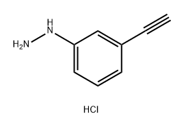 (3-乙炔基苯基)肼(盐酸盐) 结构式