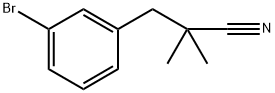 3-(3-溴苯基)-2,2-二甲基丙腈 结构式