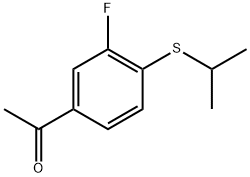 1-[3-Fluoro-4-[(1-methylethyl)thio]phenyl]ethanone 结构式