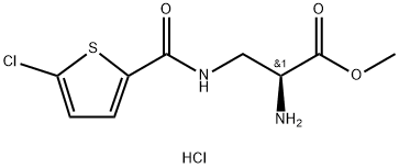 (S)-2-氨基-3-(5-氯噻吩-2-甲酰胺基)丙酸盐酸盐 结构式