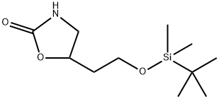 5-(2-((叔丁基二甲基甲硅烷基)氧基)乙基)噁唑烷-2-酮 结构式