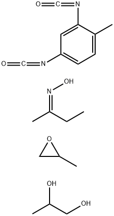 1,2-Propanediol, polymer with 2,4-diisocyanato-1-methylbenzene and methyloxirane, Me Et ketone oxime-blocked 结构式