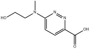 3-Pyridazinecarboxylic acid, 6-[(2-hydroxyethyl)methylamino]- 结构式