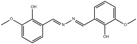 6,6'-((1E,1'E)-HYDRAZINE-1,2-DIYLIDENEBIS(METHANYLYLIDENE))BIS(2-METHOXYPHENOL) 结构式