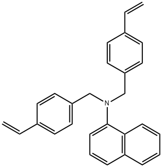 N,N-双[(4-乙烯基苯基)甲基]- 1-萘胺 结构式