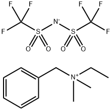 苄基(乙基)二甲基铵双(三氟甲磺酰)亚胺 结构式