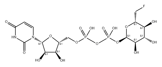 UDP-6-deoxy-6-fluoro-D-glucose 结构式