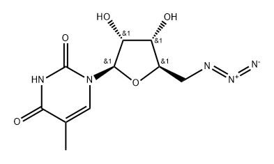 5'-Azido-5'-deoxy-5-methyluridine 结构式