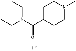 N,N-二乙基-1-甲基哌啶-4-甲酰胺盐酸盐 结构式