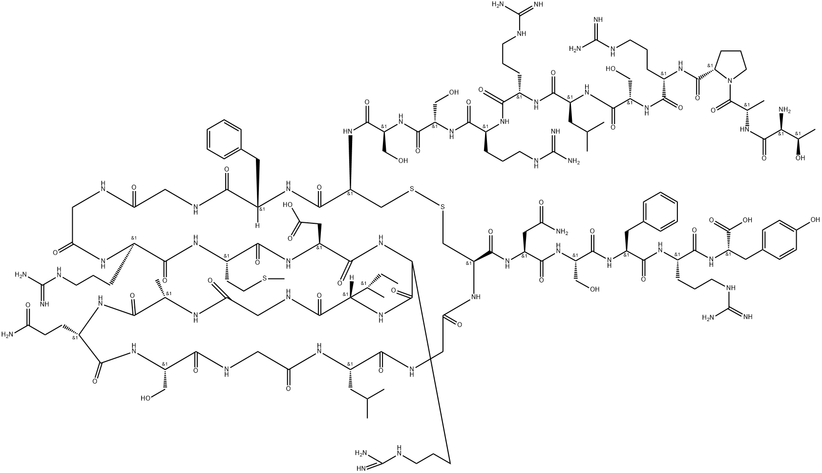醋酸乌拉立肽 结构式