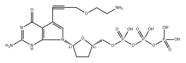 2-Aminoethoxypropargyl ddGTP 结构式