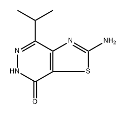 2-氨基-4-异丙基噻唑并[4,5-D]哒嗪-7(6H)-酮 结构式