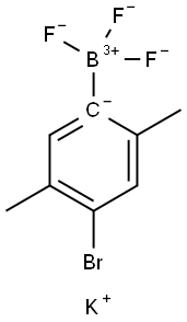 (4-溴-2,5-二甲基苯基)三氟硼酸钾 结构式