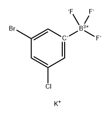 3-溴-5-氯苯基三氟硼酸钾 结构式