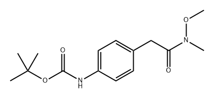 Carbamic acid, N-[4-[2-(methoxymethylamino)-2-oxoethyl]phenyl]-, 1,1-dimethylethyl ester 结构式