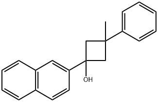 3-methyl-1-(naphthalen-2-yl)-3-phenylcyclobutanol 结构式