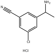 3-(1-aminoethyl)-5-chlorobenzonitrile hydrochloride 结构式