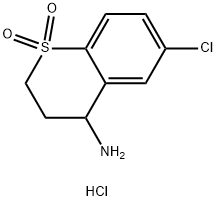 4-amino-6-chlorothiochromane 1,1-dioxide  hydrochloride 结构式