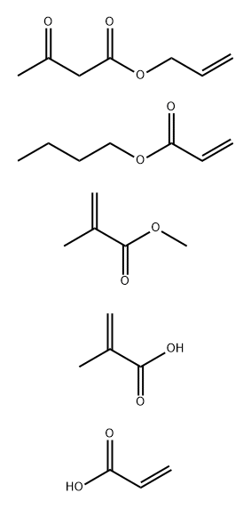 Butanoic acid, 3-oxo-, 2-propenyl ester, polymer with butyl 2-propenoate, methyl 2-methyl-2-propenoate, 2-methyl-2-propenoic acid and 2-propenoic acid 结构式