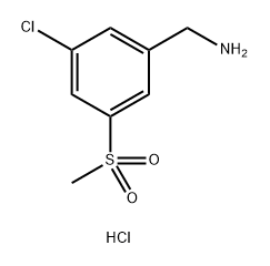 (3-chloro-5-methanesulfonylphenyl)methanamine hydrochloride 结构式