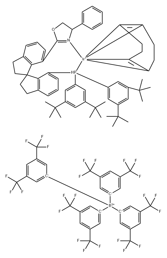 (4R)-2-[(1S)-7'-[双[3,5-二叔丁基苯基]膦-ΚP]-2,2',3,3'-四氢-1,1'-螺二[1H-茚]-7-基]-4,5-二氢-4-苄基恶唑-ΚN3][(1,2,5,6-Η)-1 结构式