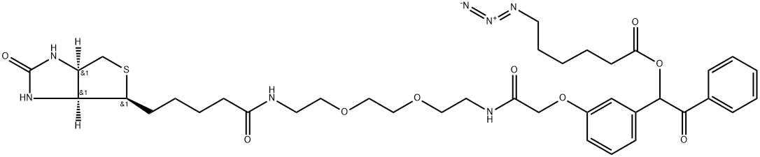 UV Cleavable Biotin-PEG2-Azide 结构式