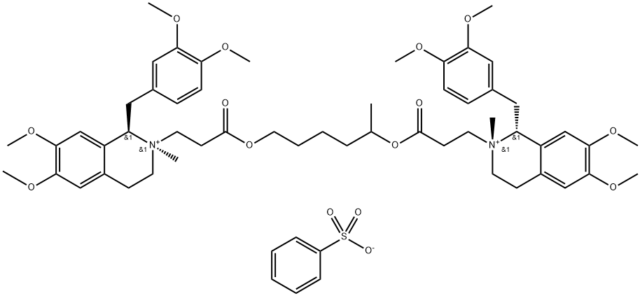(R)-cis-5ξ-Methyl Atracurium Dibesylate 结构式