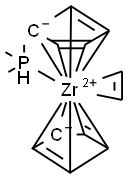 Zirconium, bis(eta5-2,4-cyclopentadien-1-yl)(eta2-ethene)(trimethylpho sphine)- 结构式