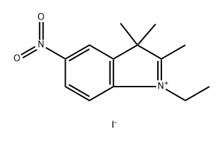 1-乙基-2,3,3-三甲基-5-硝基-3H-吲哚鎓碘化物 结构式