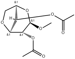 甲基2,4-二-O-乙酰基-3,6-羟基-Β-D-吡喃葡萄糖苷 结构式