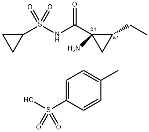 (1R,2R)-1-氨基-N-(环丙基磺酰基)-2-乙基环丙烷甲酰胺对甲苯磺酸盐 结构式