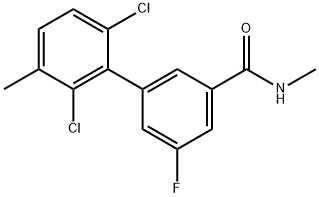 2',6'-Dichloro-5-fluoro-N,3'-dimethyl[1,1'-biphenyl]-3-carboxamide 结构式