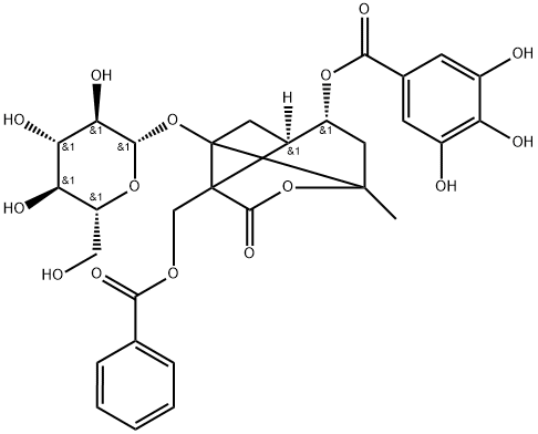 4-O-没食子酰白芍苷 结构式