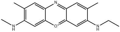 Phenoxazin-5-ium, 3-(ethylamino)-2,8-dimethyl-7-(methylamino)- (9CI, ACI) 结构式