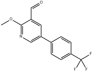 2-methoxy-5-(4-(trifluoromethyl)phenyl)nicotinaldehyde 结构式