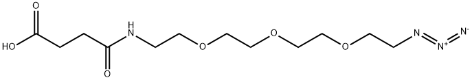 1-azido-13-oxo-3,6,9-trioxa-12-azahexadecan-16-oic acid 结构式